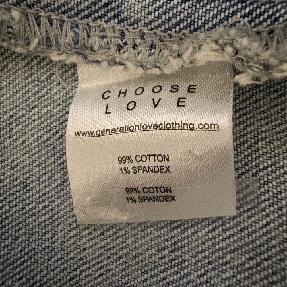 Generation Love Justine Button Fray Denim Pants | Size Small - Picture 9 of 9